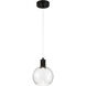 Port Nine LED 7.5 inch Matte Black Pendant Ceiling Light in Seeded